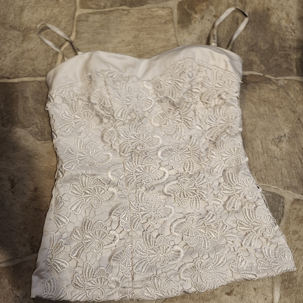 XOXO Satin Cream Top
